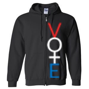 Feminist Vote Red White Blue Voting Election Gift Full Zip Hoodie