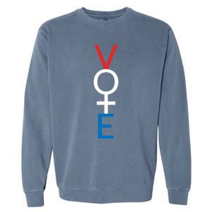 Feminist Vote Red White Blue Voting Election Gift Garment-Dyed Sweatshirt