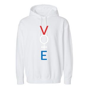 Feminist Vote Red White Blue Voting Election Gift Garment-Dyed Fleece Hoodie