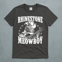 Funny Vintage Rhinestone Meowboy Cowboy Cat T-Shirt