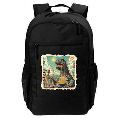 Funny Vintage Retro Japanese Ramen Loving Kaiju Monster Backpack