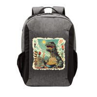 Funny Vintage Retro Japanese Ramen Loving Kaiju Monster Vector Backpack