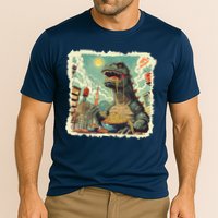 Funny Vintage Retro Japanese Ramen Loving Kaiju Monster Performance Shirt