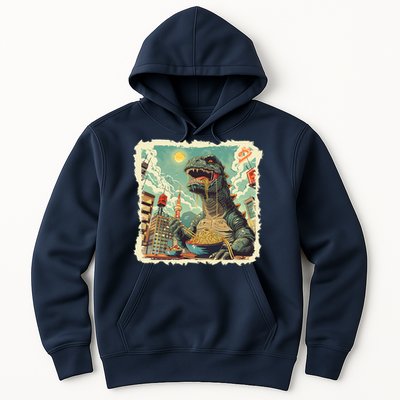 Funny Vintage Retro Japanese Ramen Loving Kaiju Monster Hoodie