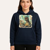 Funny Vintage Retro Japanese Ramen Loving Kaiju Monster Hoodie