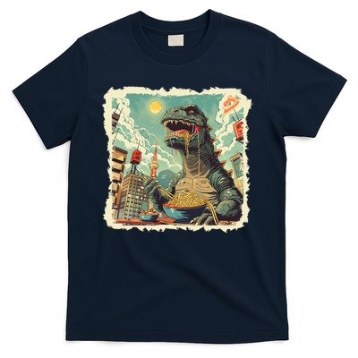 Funny Vintage Retro Japanese Ramen Loving Kaiju Monster T-Shirt