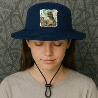 Funny Vintage Retro Japanese Ramen Loving Kaiju Monster Bucket Hat