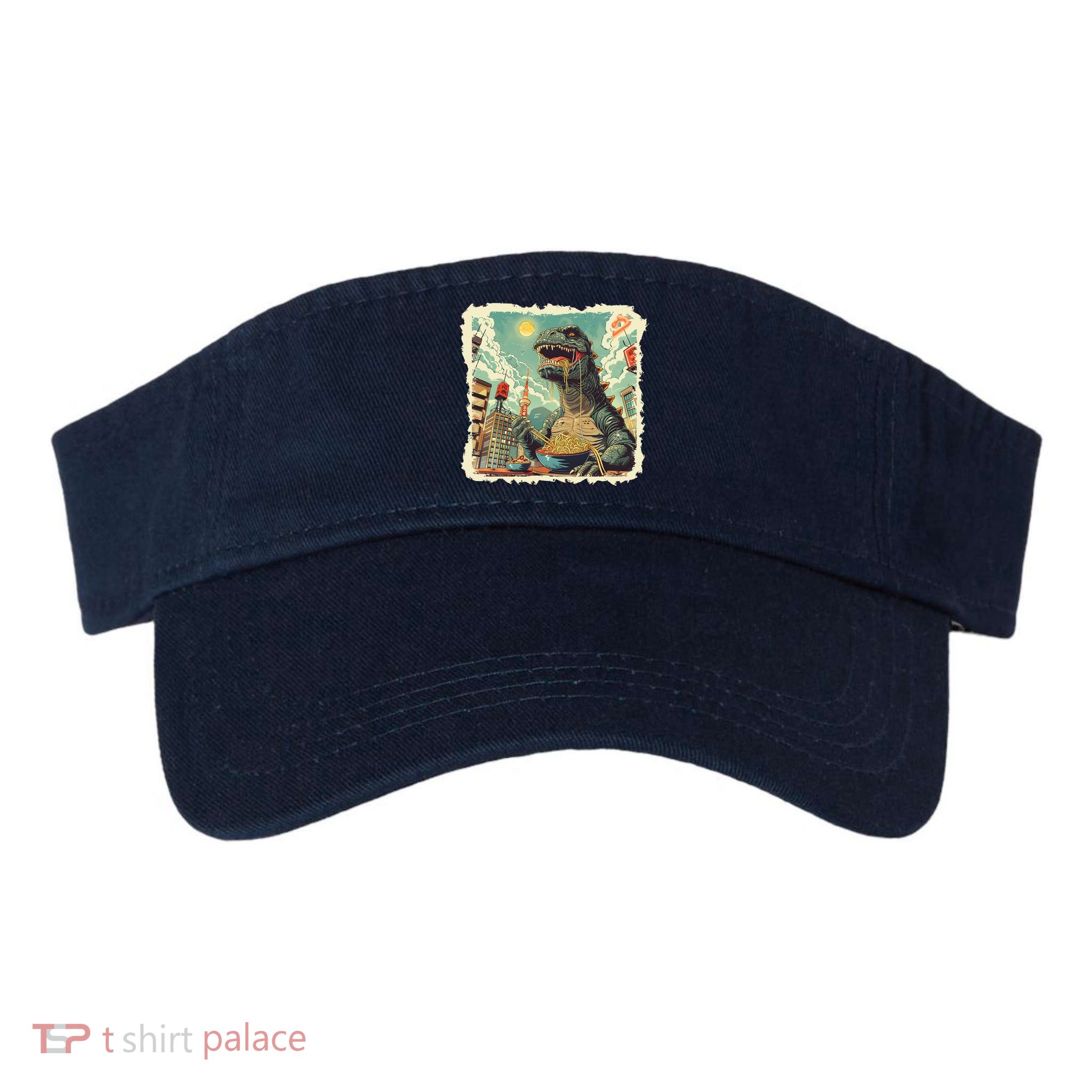 Funny Vintage Retro Japanese Ramen Loving Kaiju Monster Visor