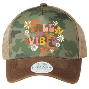 Fall Vibes Retro Groovy Fall Season Retro Leopard Autumn Legacy Tie Dye Trucker Hat