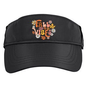 Fall Vibes Retro Groovy Fall Season Retro Leopard Autumn Adult Drive Performance Visor