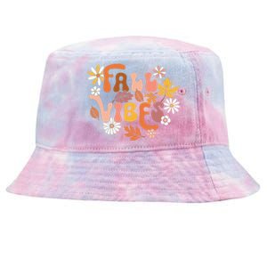 Fall Vibes Retro Groovy Fall Season Retro Leopard Autumn Tie-Dyed Bucket Hat