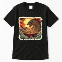 Funny Vintage Retro Japanese Great Wave Ramen Kaiju Monster Tall T-Shirt