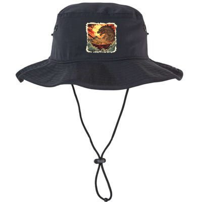 Funny Vintage Retro Japanese Great Wave Ramen Kaiju Monster Bucket Hat