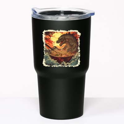 Funny Vintage Retro Japanese Great Wave Ramen Kaiju Monster Tumbler