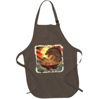 Funny Vintage Retro Japanese Great Wave Ramen Kaiju Monster Apron