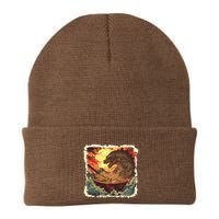 Funny Vintage Retro Japanese Great Wave Ramen Kaiju Monster Beanie