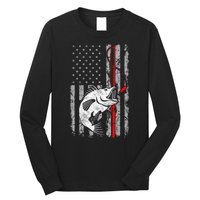 Fisherman Vintage Retro Fishing Flag Gift Long Sleeve Shirt