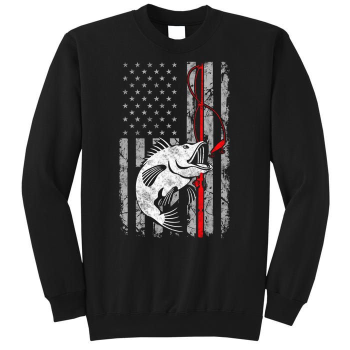 Fisherman Vintage Retro Fishing Flag Gift Sweatshirt