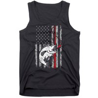 Fisherman Vintage Retro Fishing Flag Gift Tank Top