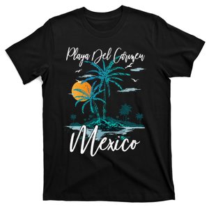 Family Vacation Retro Sunset Mexico Playa Del Car Beach T-Shirt