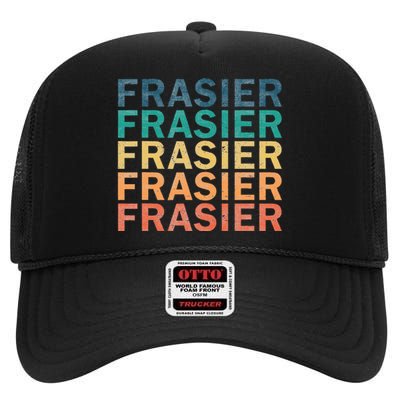 Frasier Vintage Retro Frasier Name High Crown Mesh Back Trucker Hat