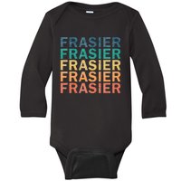 Frasier Vintage Retro Frasier Name Baby Long Sleeve Bodysuit