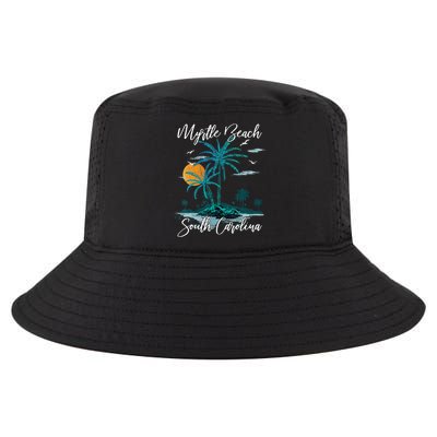 Family Vacation Retro Sunset South Carolina Myrtle Beach Cool Comfort Performance Bucket Hat