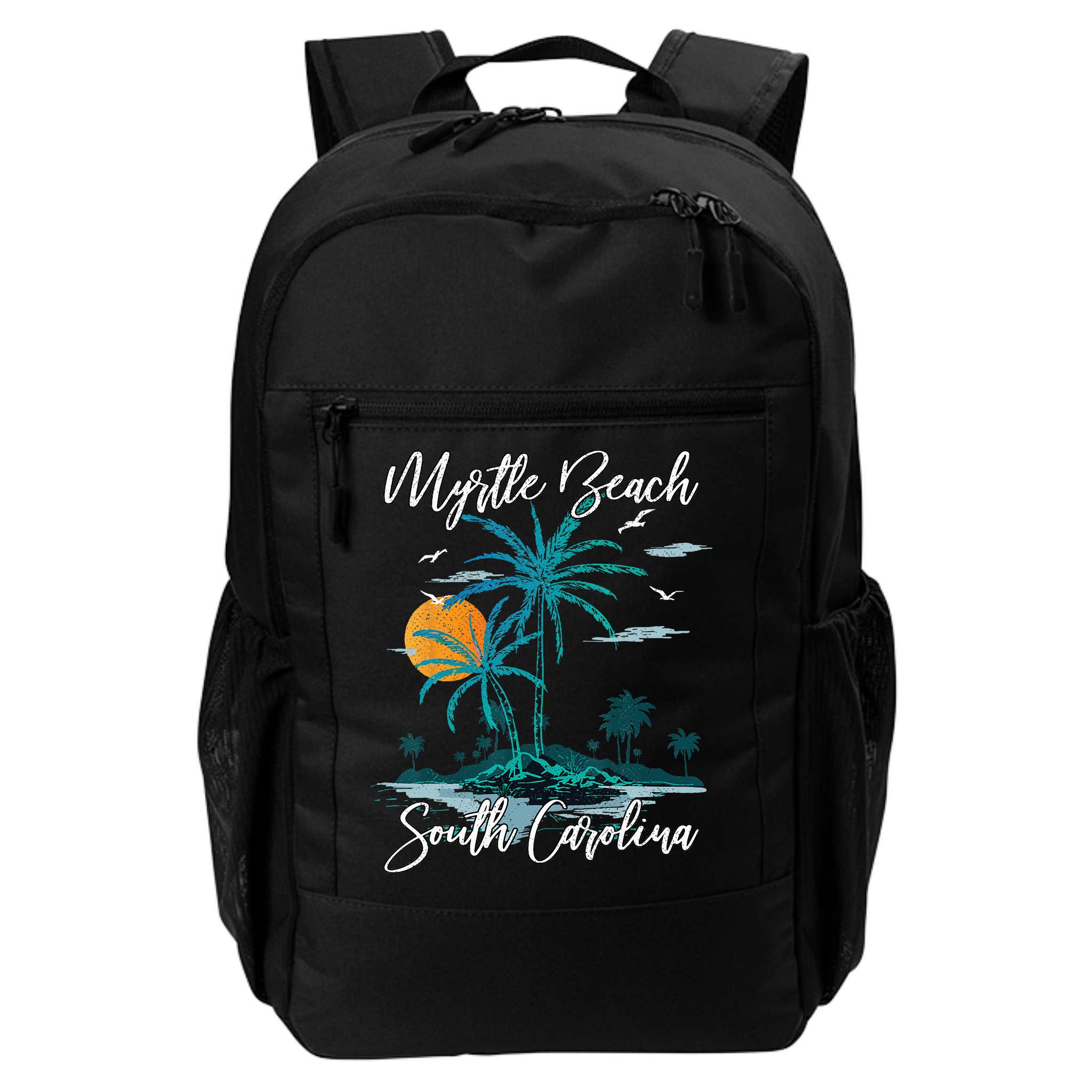 Family Vacation Retro Sunset South Carolina Myrtle Beach Backpack