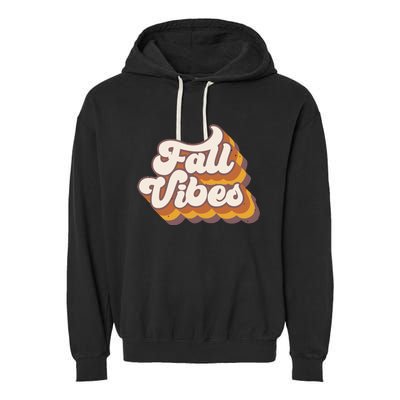 Fall Vibes Retro Fall Garment-Dyed Fleece Hoodie