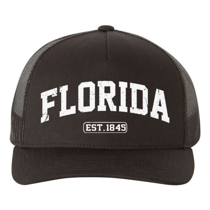 Florida Vintage State Athletic Style Yupoong Adult 5-Panel Trucker Hat