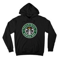 Funny Volleyball Served Hot Cheerleader Gift Hoodie