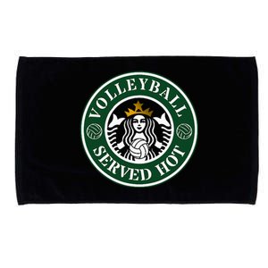 Funny Volleyball Served Hot Cheerleader Gift Microfiber Hand Towel