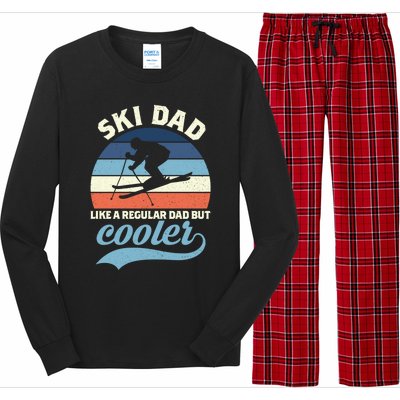 Funny Vintage Ski Dad Skiing Gift Skiing Dad Retro Funny Gift Long Sleeve Pajama Set