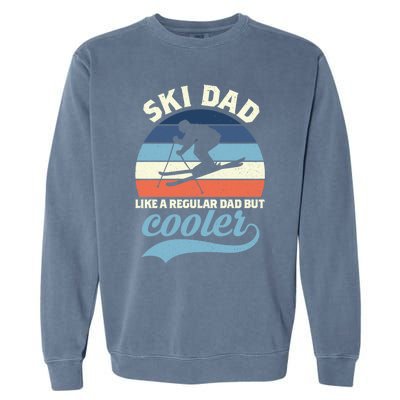 Funny Vintage Ski Dad Skiing Gift Skiing Dad Retro Funny Gift Garment-Dyed Sweatshirt