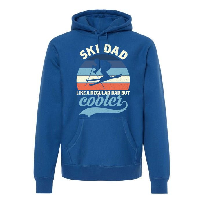 Funny Vintage Ski Dad Skiing Gift Skiing Dad Retro Funny Gift Premium Hoodie