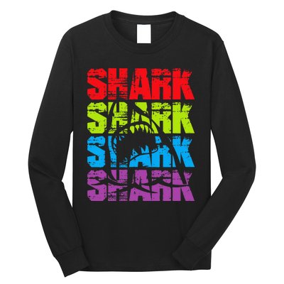 Funny Vintage Shark Design For Basking Goblin Shark Lovers Long Sleeve Shirt