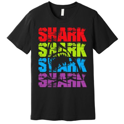 Funny Vintage Shark Design For Basking Goblin Shark Lovers Premium T-Shirt