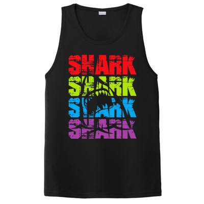 Funny Vintage Shark Design For Basking Goblin Shark Lovers PosiCharge Competitor Tank