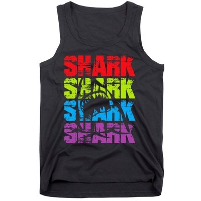 Funny Vintage Shark Design For Basking Goblin Shark Lovers Tank Top