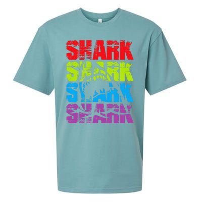 Funny Vintage Shark Design For Basking Goblin Shark Lovers Sueded Cloud Jersey T-Shirt