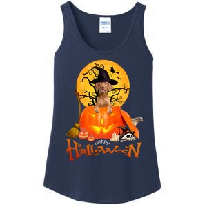 Funny Vizsla Spooky Halloween Ladies Essential Tank