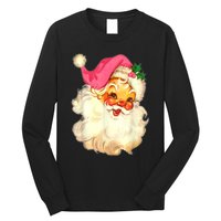 Funny Vintage Santa Claus Christmas Design Long Sleeve Shirt