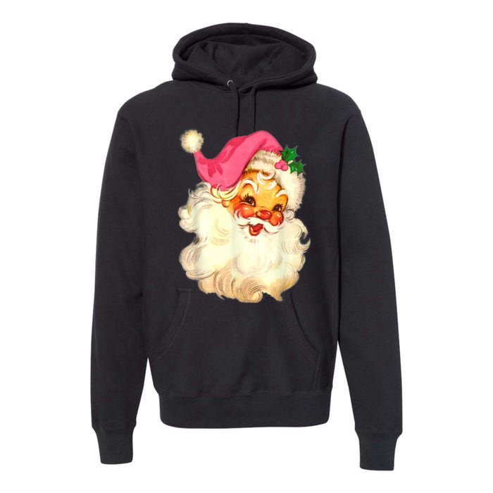 Funny Vintage Santa Claus Christmas Design Premium Hoodie