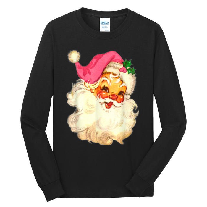 Funny Vintage Santa Claus Christmas Design Tall Long Sleeve T-Shirt