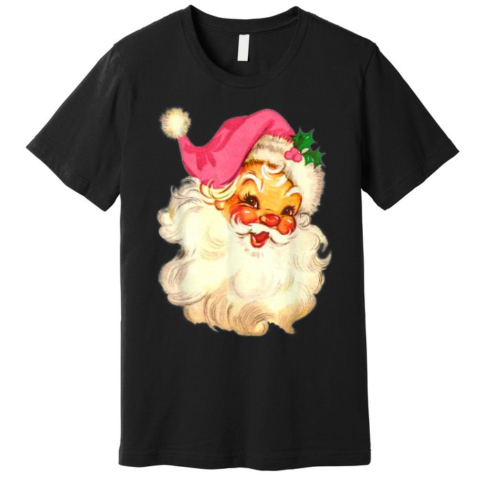 Funny Vintage Santa Claus Christmas Design Premium T-Shirt