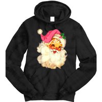 Funny Vintage Santa Claus Christmas Design Tie Dye Hoodie