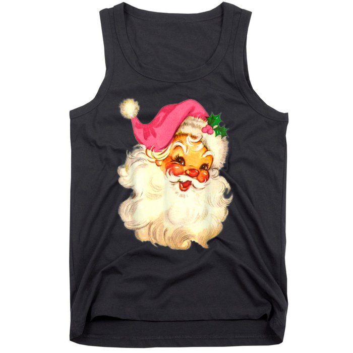 Funny Vintage Santa Claus Christmas Design Tank Top