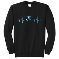 Funny Vintage Ski Heartbeat Skiing Skier Adventure Gifts Sweatshirt