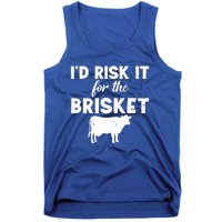 Funny Vintage Smoke Brisket Id Risk It For The Brisket Funny Gift Tank Top