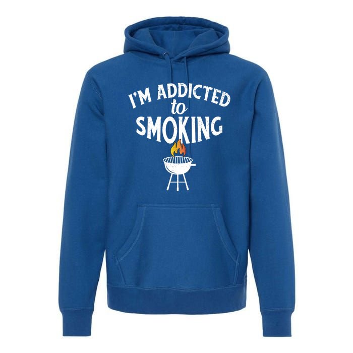 Funny Vintage Smoke Brisket Im Addicted To Smoking Gift Premium Hoodie